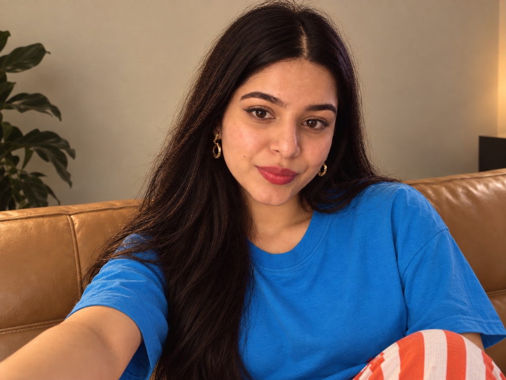 Jagriti smiling in blue shirt