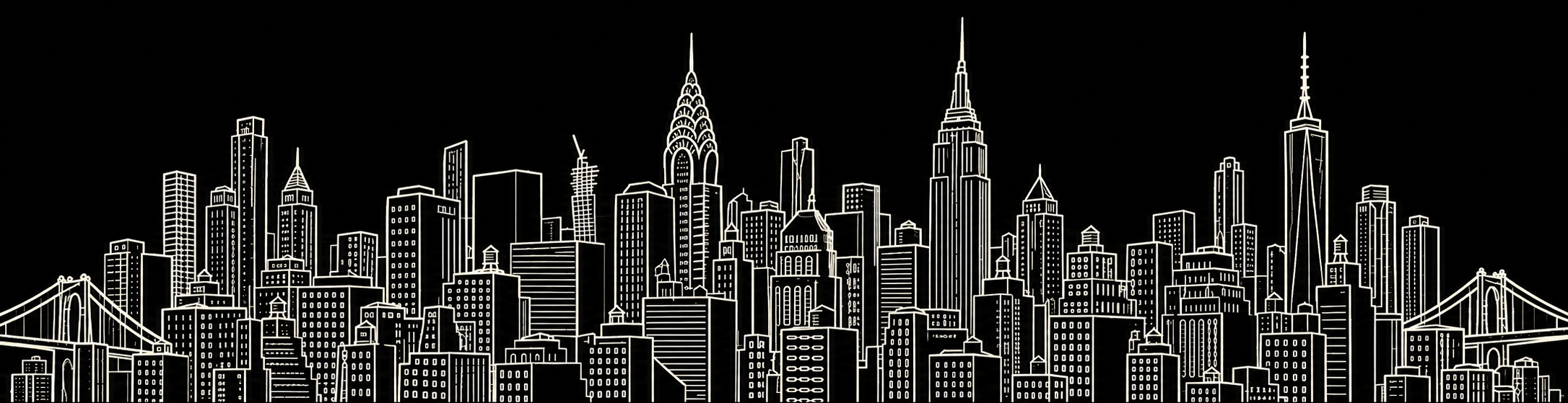 New York City Skyline Illustration